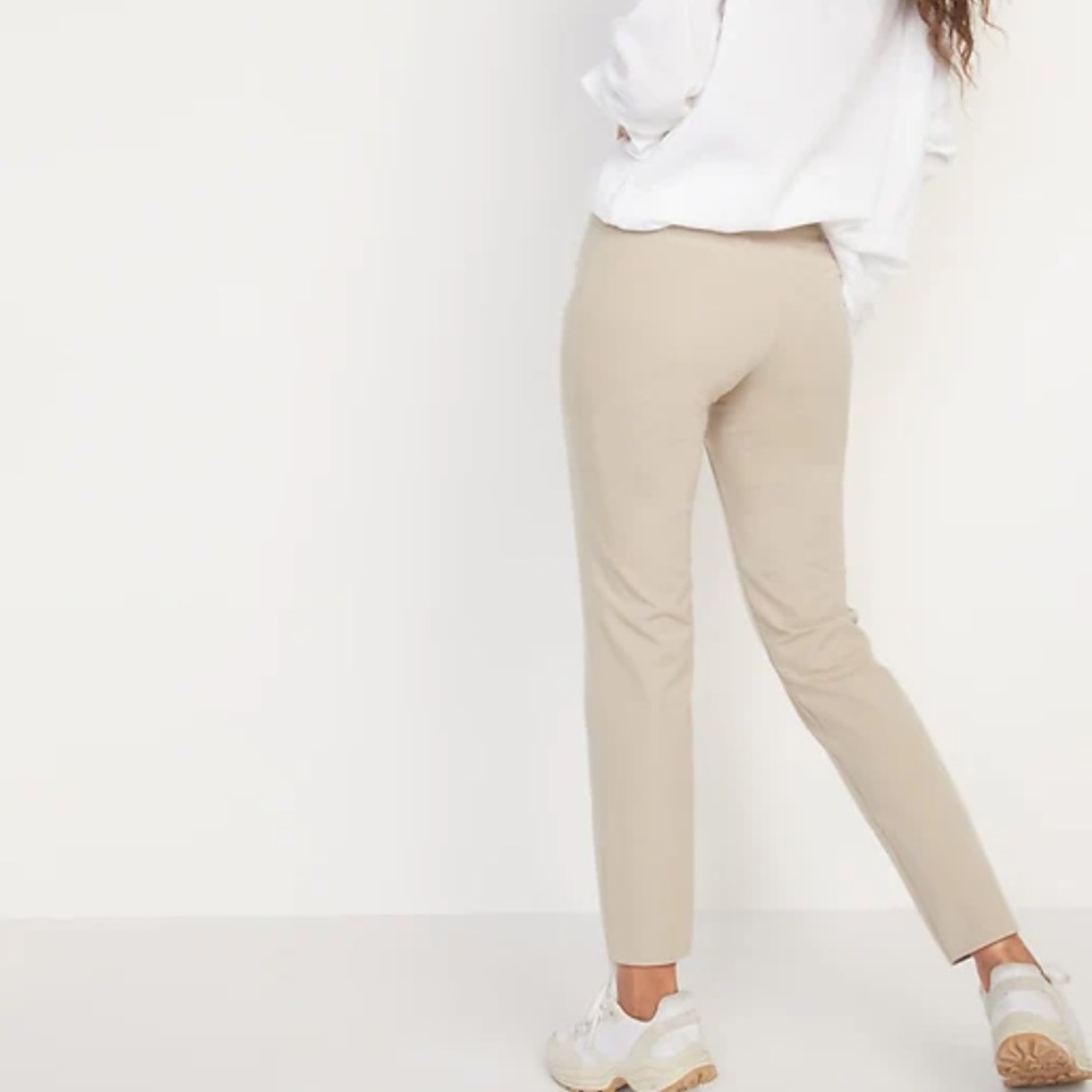 High-Waisted Pixie Straight-Leg Ankle Pants